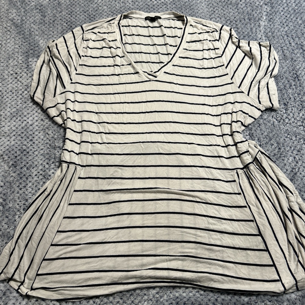 Striped V-Neck Women's Top